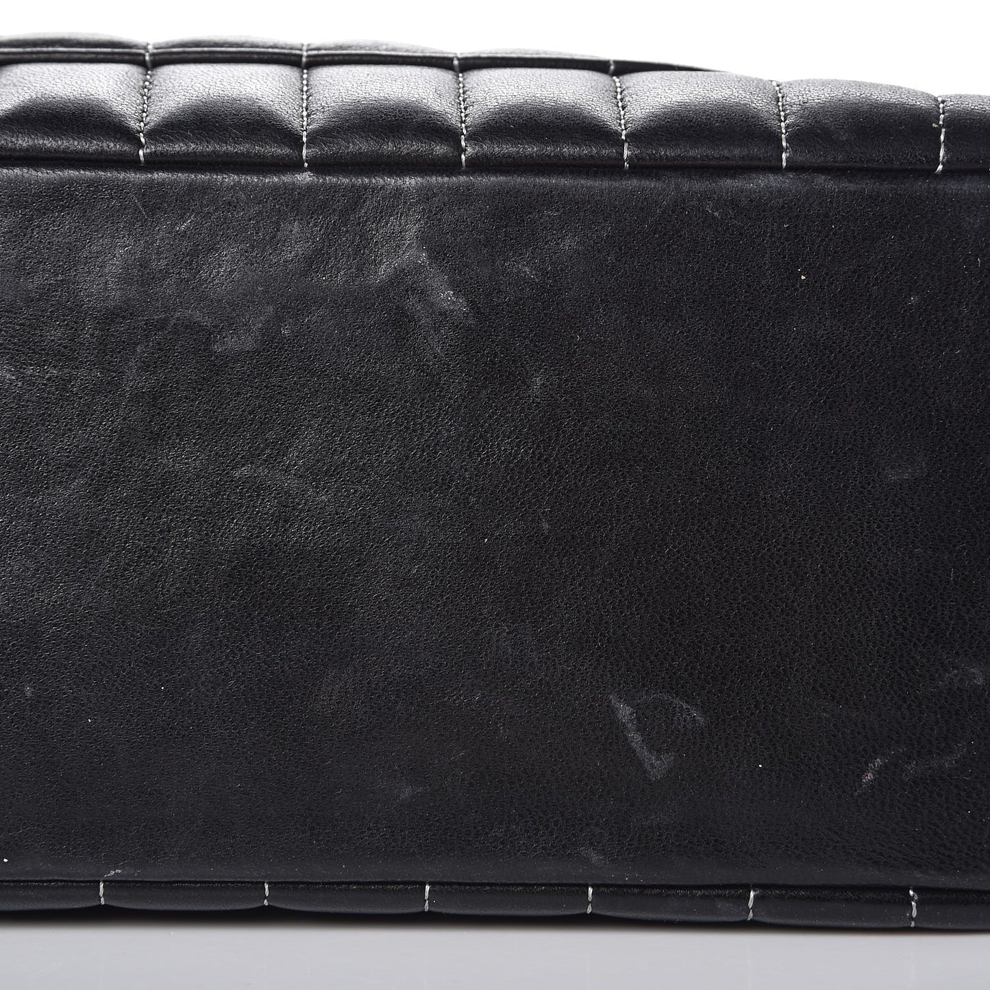 Lambskin Vertical Quilted Mademoiselle Small Camera Case Black