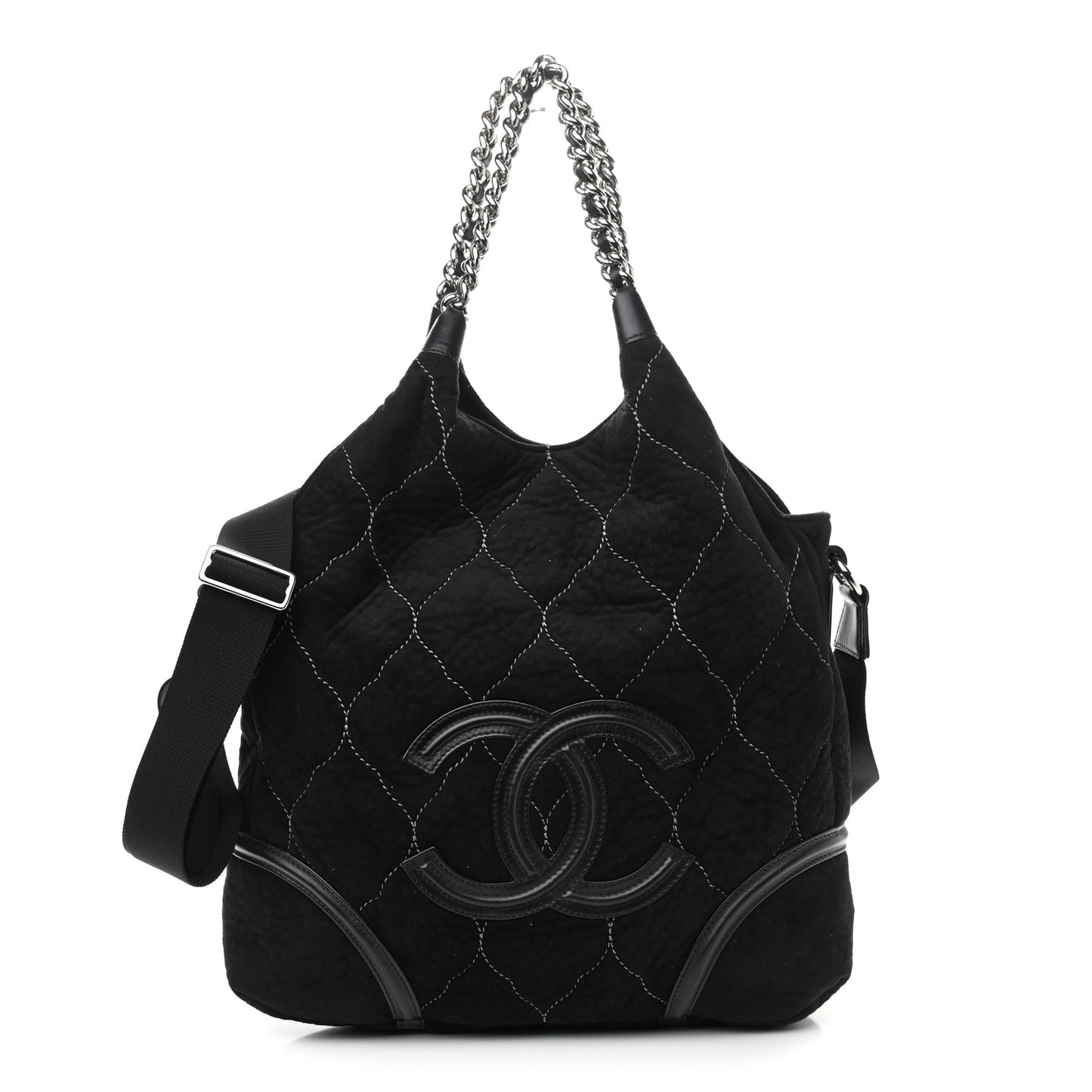 Microsuede Quilted Rodeo Drive Hobo Black