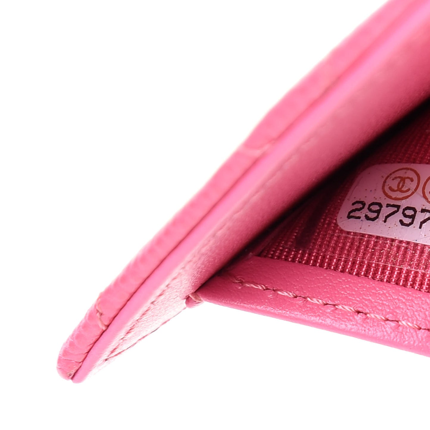 Caviar Quilted Compact Flap Wallet Pink