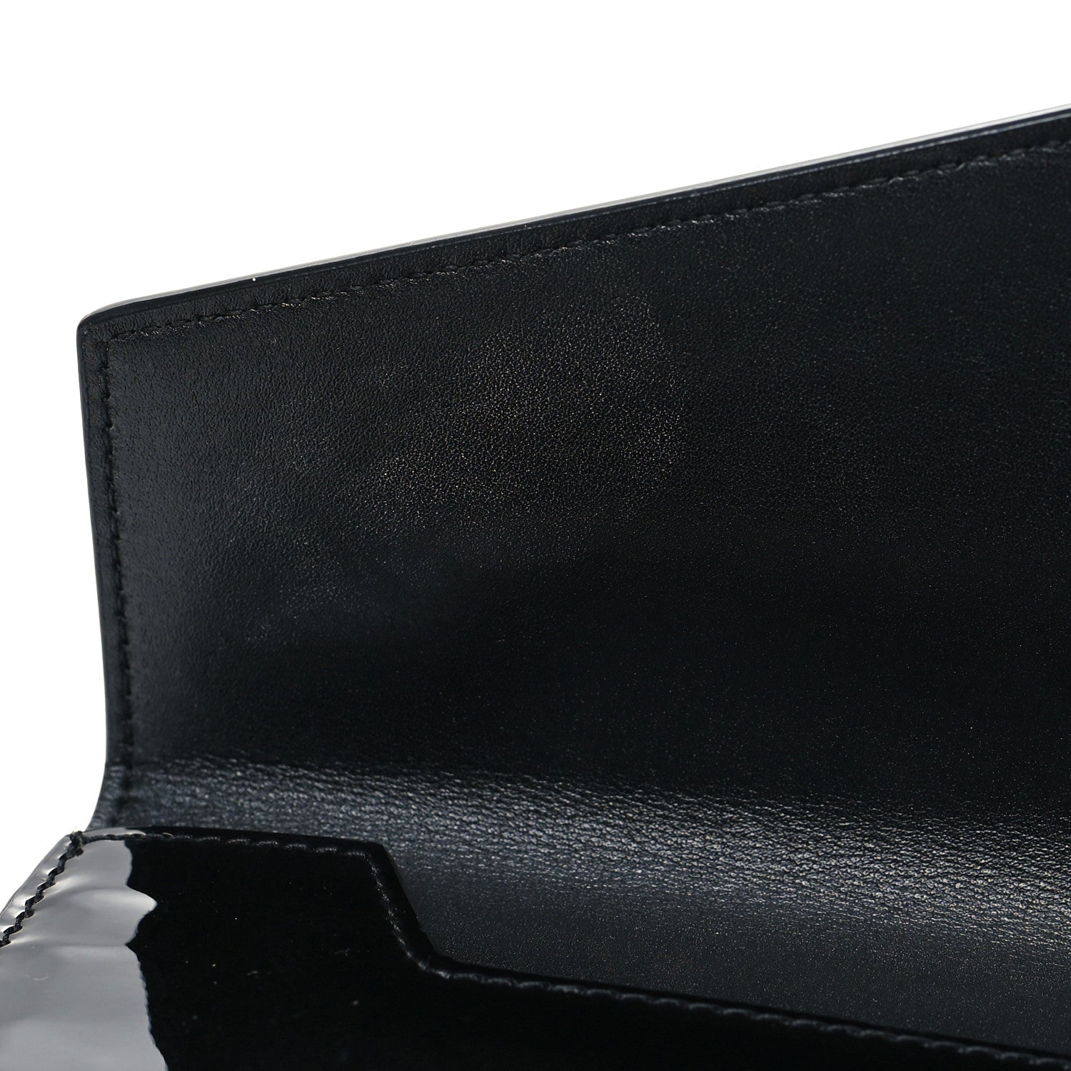 Saint Laurent Patent Calfskin Monogram Uptown Clutch Black 11 of 12
