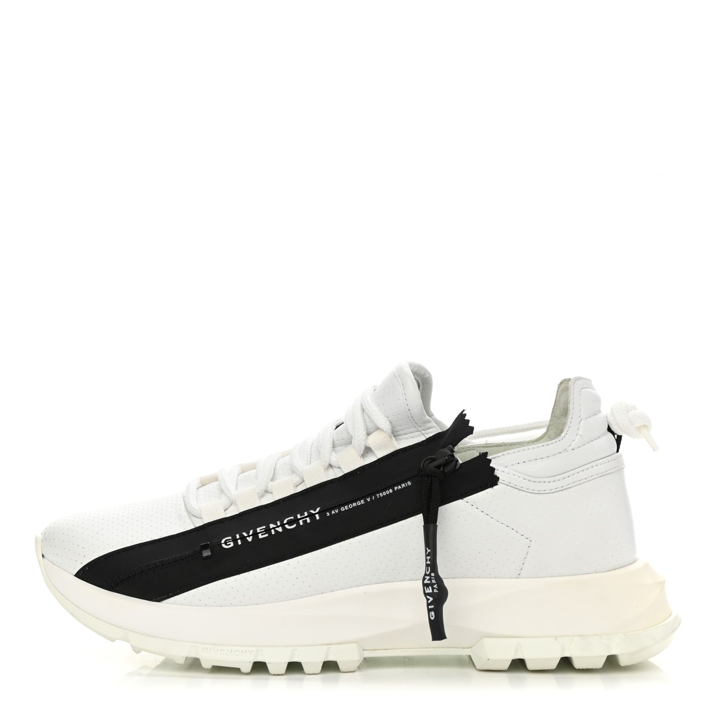 Calfskin Spectre Low Runners Sneakers 39.5 White Black
