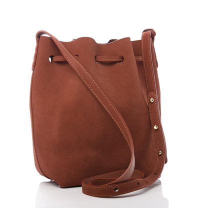 Mansur Gavriel Suede Mini Bucket Bag Brick 3 of 8
