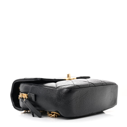 Chanel Shiny Caviar Quilted Chain Melody Backpack Black 4 of 11