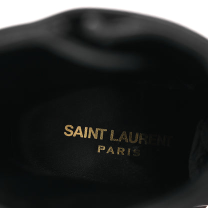 Saint Laurent Goatskin Crystal Buckle Claude 90 Ankle Booties 37.5 Black 9 of 14