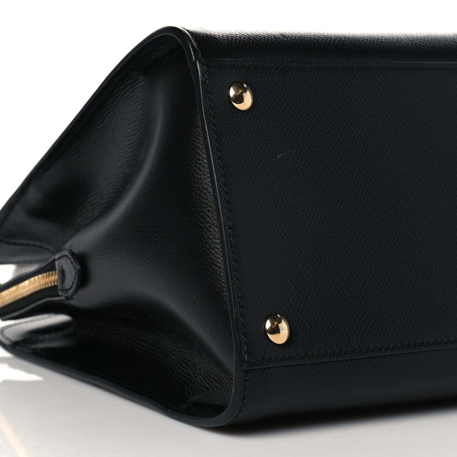 Salvatore Ferragamo Hammered Calfskin Today Satchel Black 9 of 10