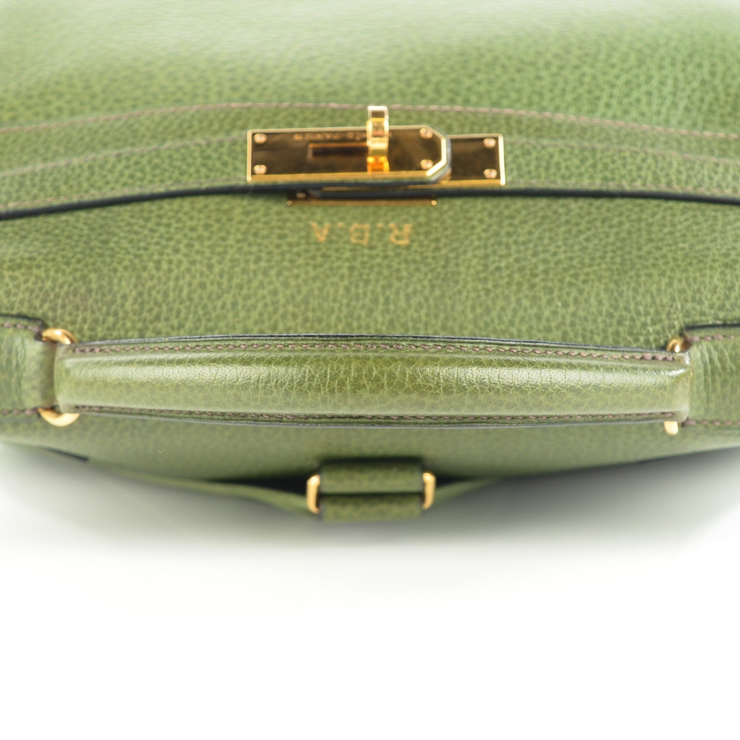 Hermes Buffle Gala Kelly Ado Backpack 28 Vert Olive 6 of 15