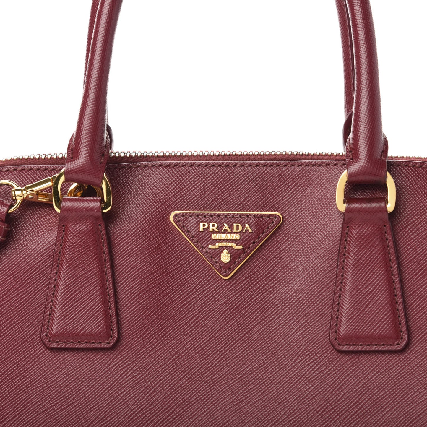 Saffiano Lux Medium Promenade Tote Cherry