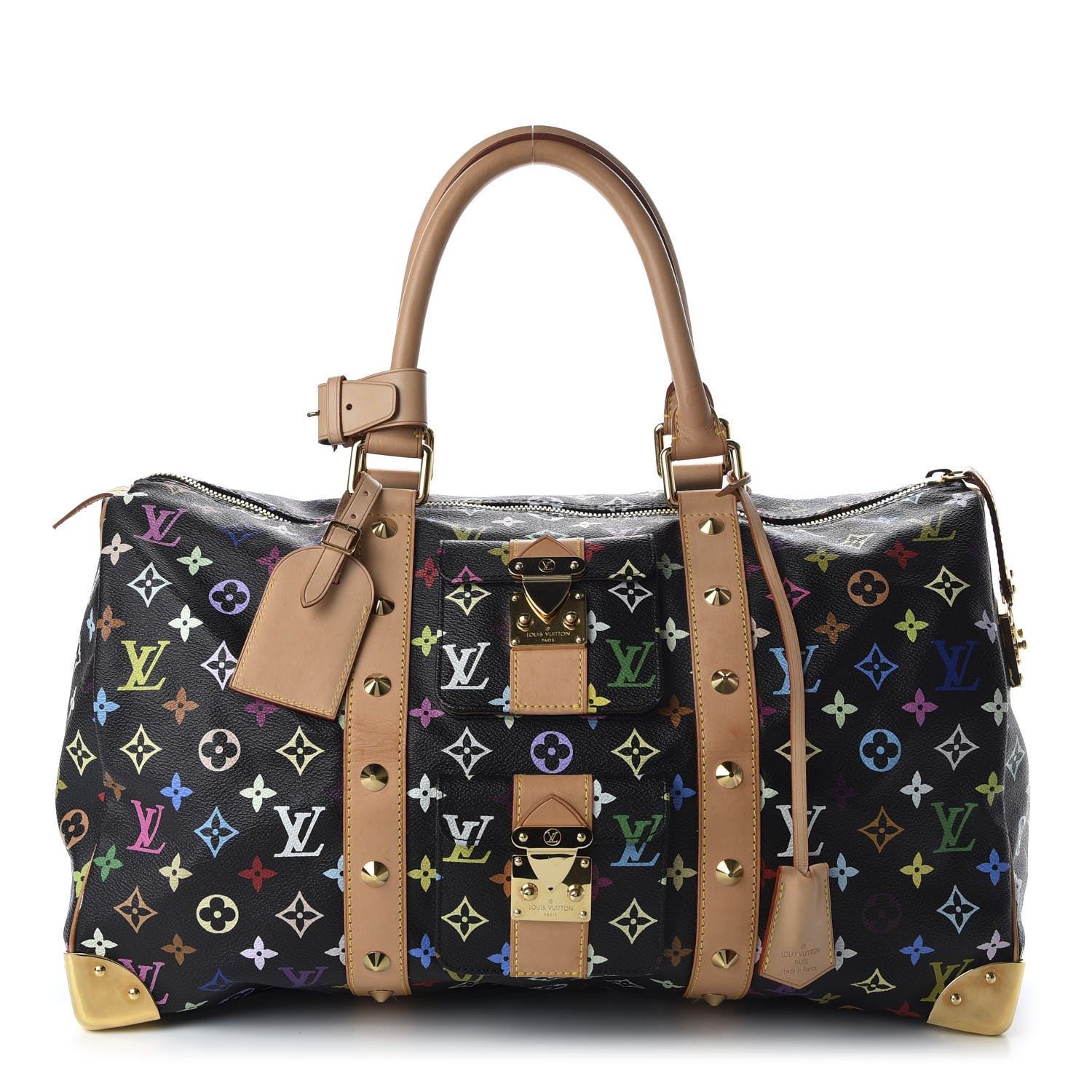 Louis Vuitton Monogram Multicolor Keepall 45 Black 1 of 9