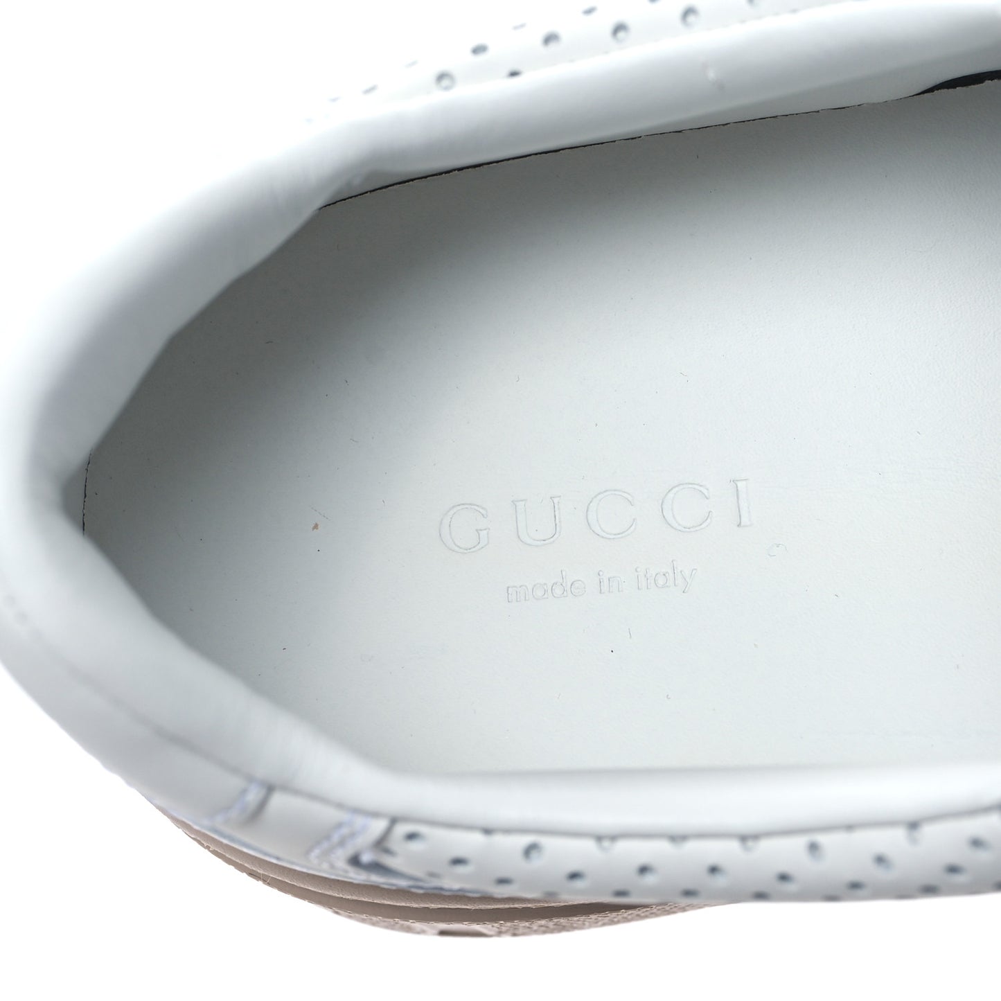Calfskin GG Tennis Embossed Womens Platform 55mm Sneakers 40 White