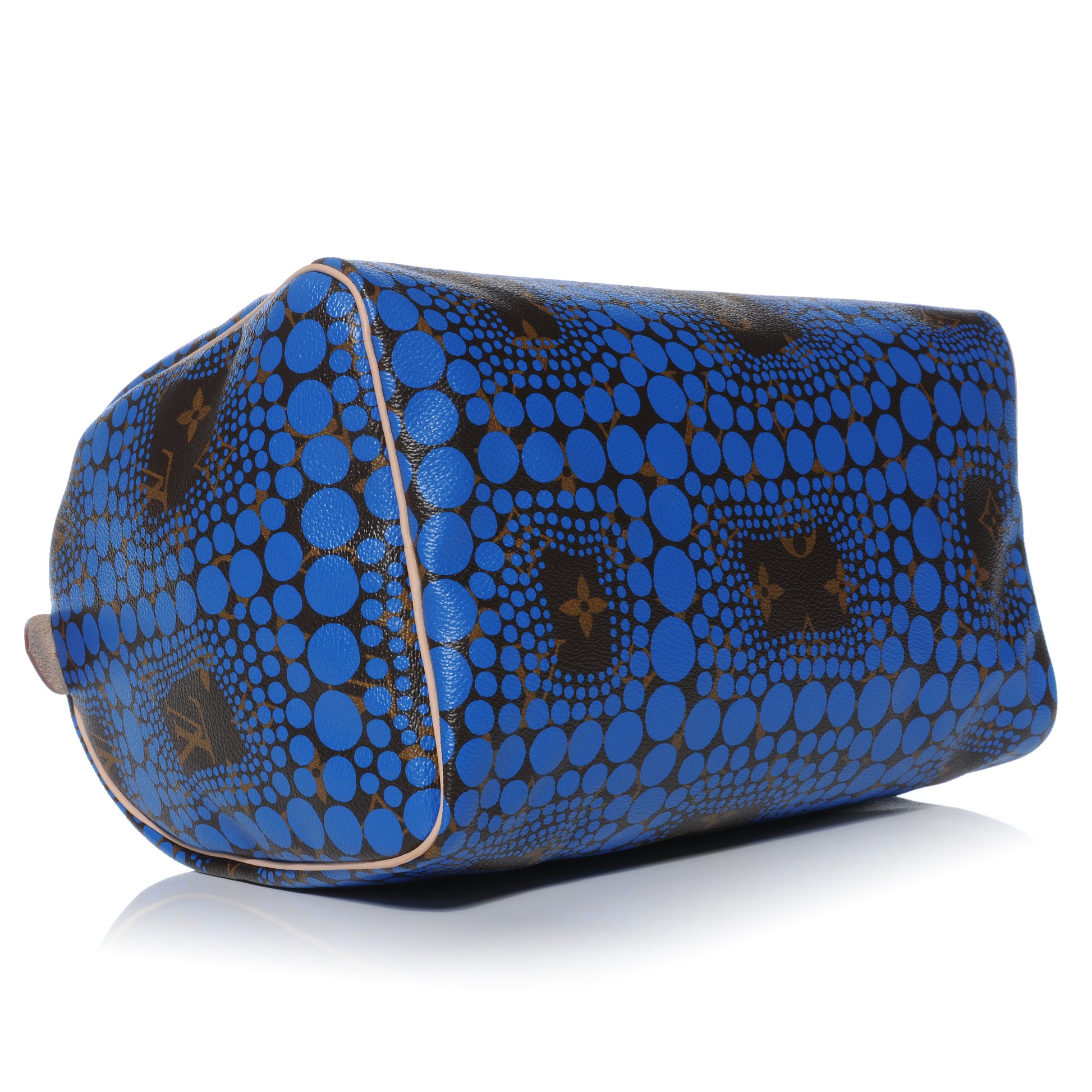 Louis Vuitton Monogram Kusama Town Speedy 30 Blue 4 of 7