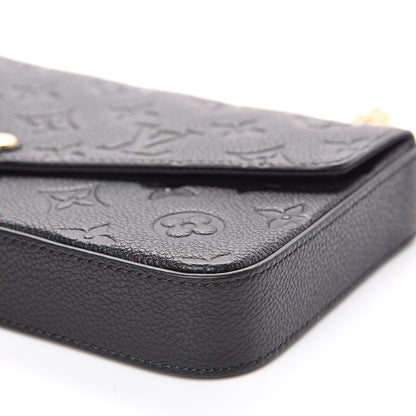 Louis Vuitton Empreinte Pochette Felicie Chain Wallet Black 9 of 10