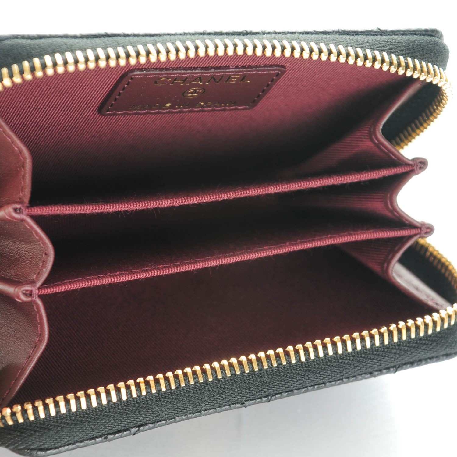 Chanel Caviar Quilted Zip Coin Purse Black 5 of 7