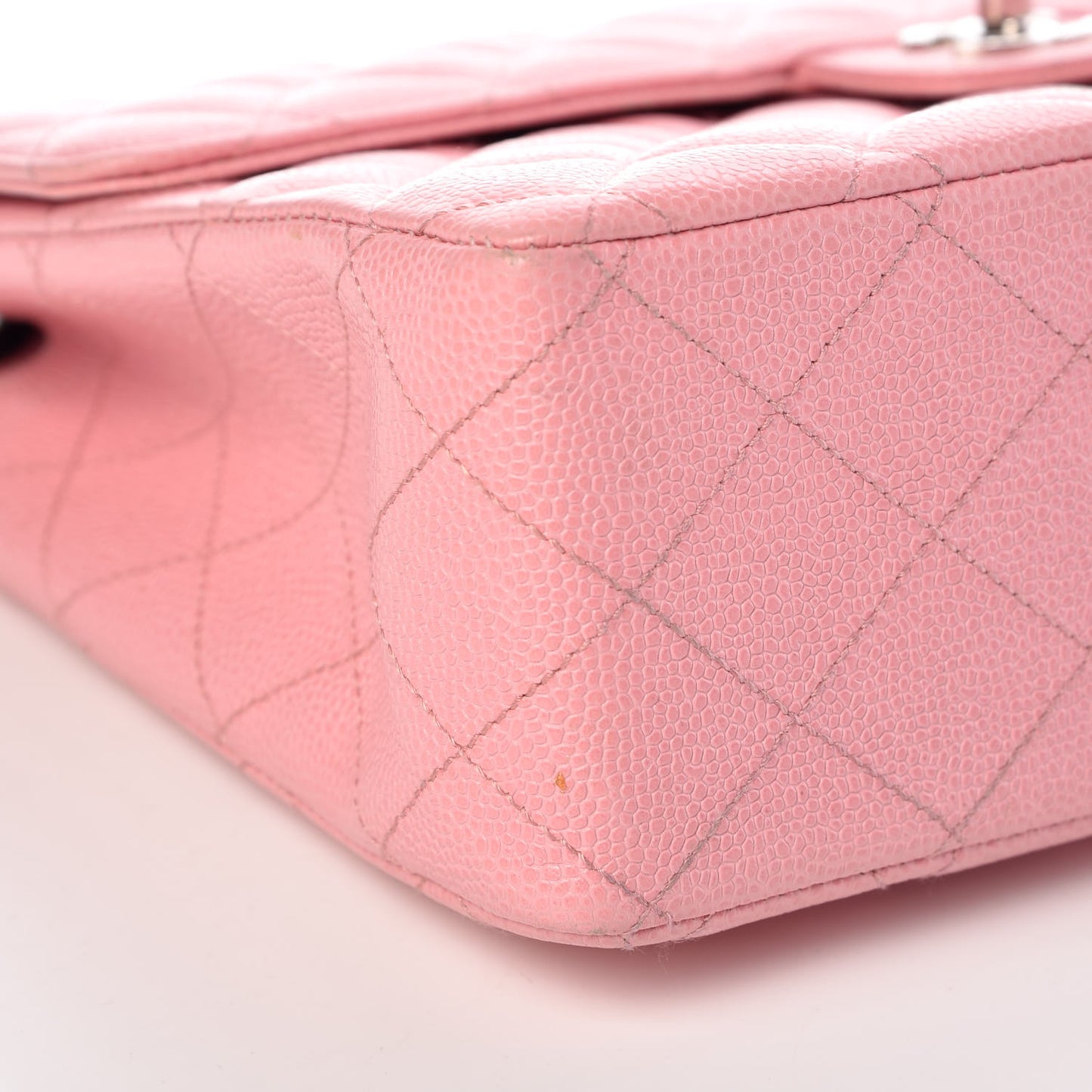 Caviar Jumbo Single Flap Pink