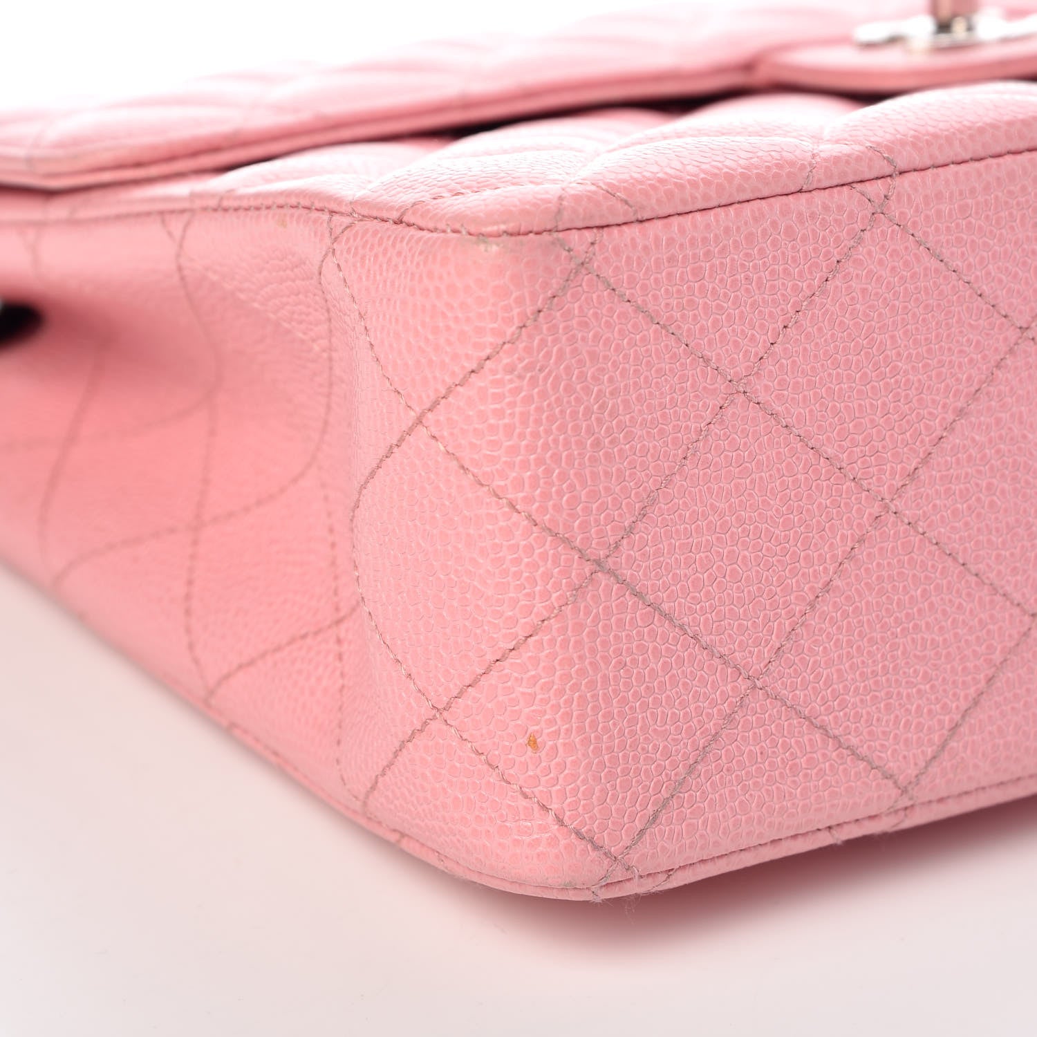Chanel Caviar Jumbo Single Flap Pink 5 of 16