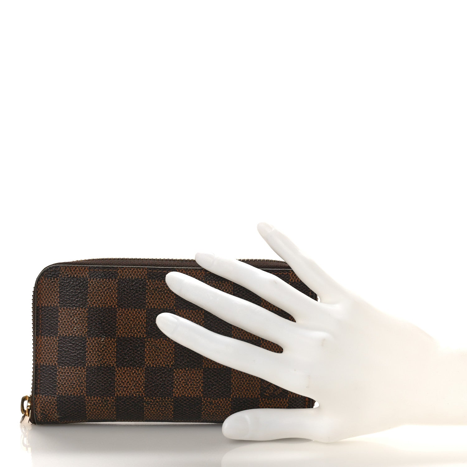 Louis Vuitton Damier Ebene Porte-Monnaie Zippy Wallet 2 of 9
