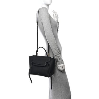 Celine Grained Calfskin Micro Belt Bag Black 2 of 12
