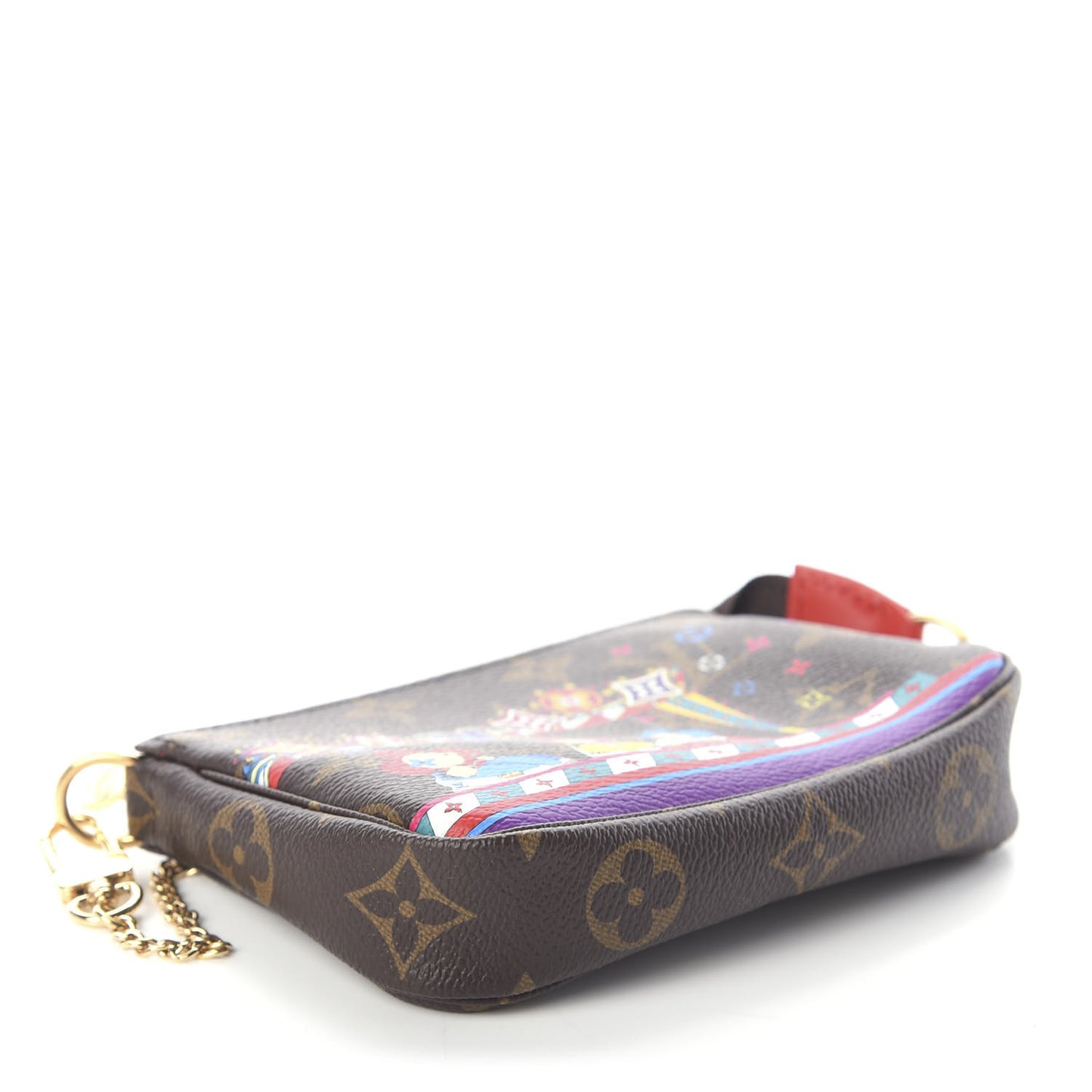 Monogram 2020 Christmas Animation Bumper Cars Mini Pochette Accessories Coquelicot