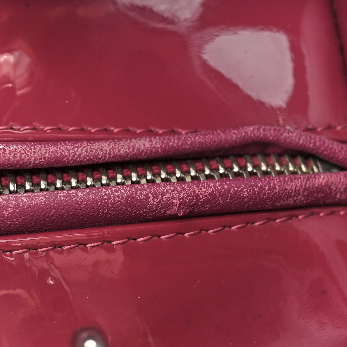 Patent Cannage Medium Lady Dior Dark Pink