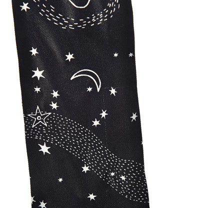 Christian Dior Silk Zodiac Libra Mitzah Scarf Black 5 of 6