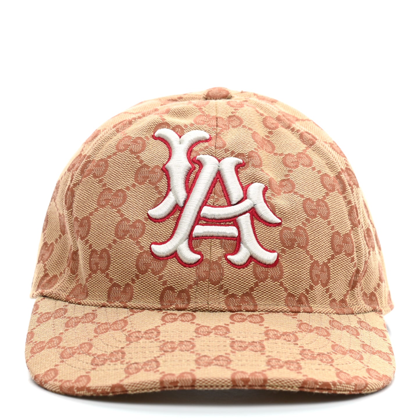 X MLB Monogram LA Dodgers Baseball Hat 57-61 Beige Ruggine