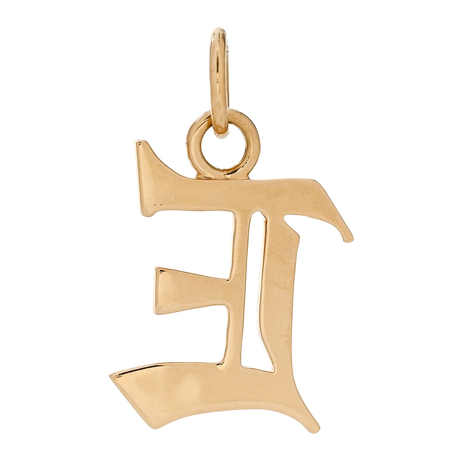 Foundrae 18K Yellow Gold Diamond Initial E Medallion 3 of 4