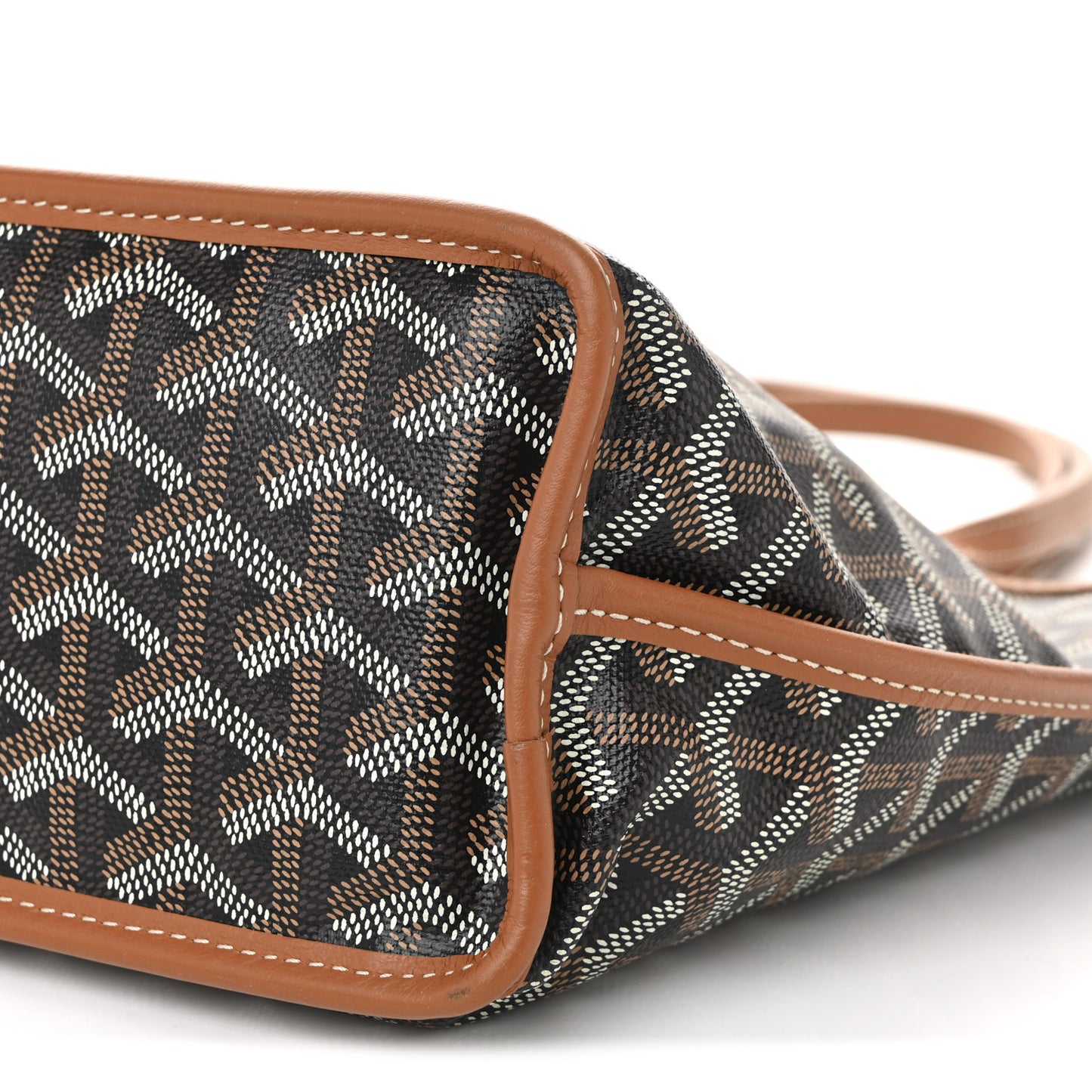 Goyardine Reversible Mini Anjou Black Gold
