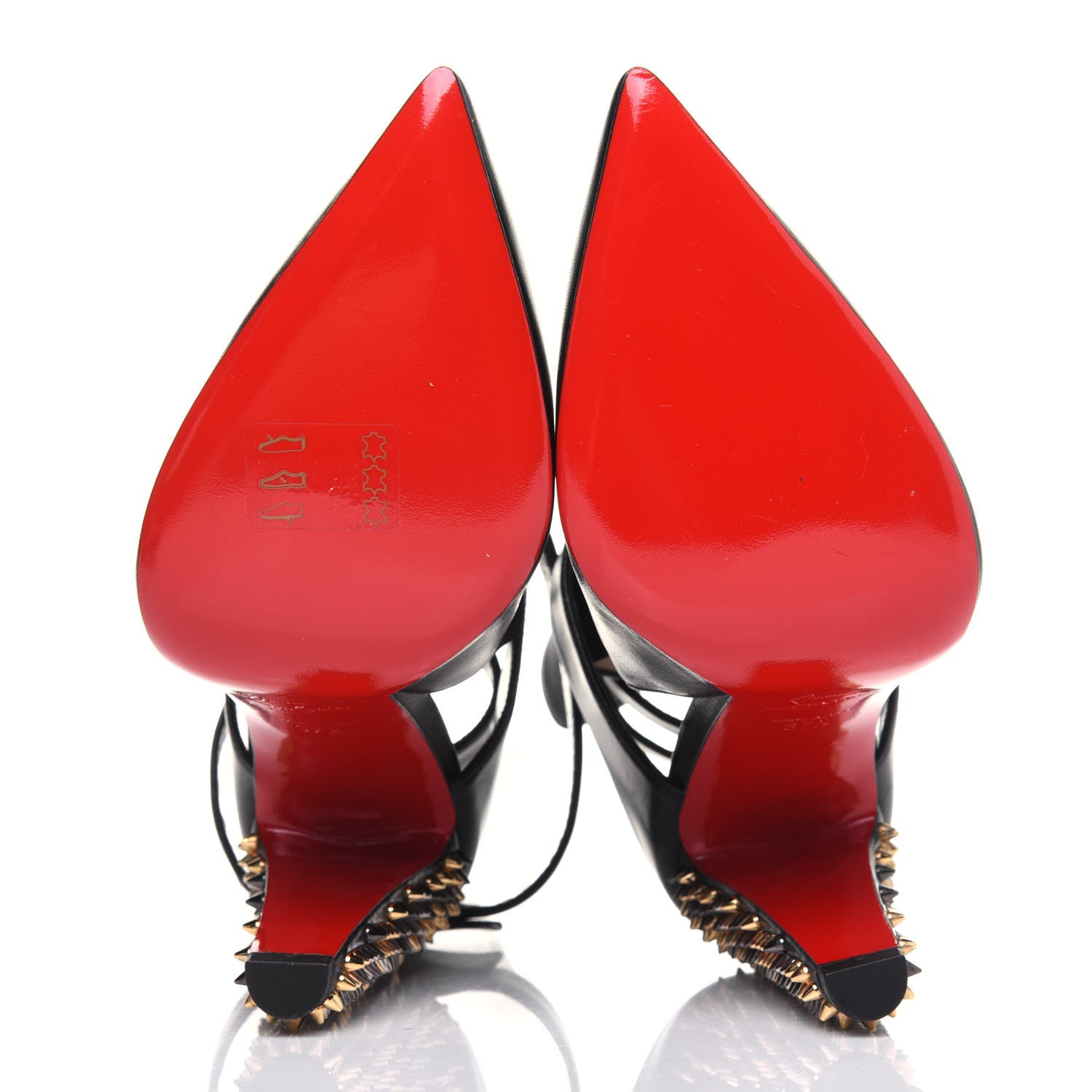 Christian Louboutin Calfskin Spike Pumps 37.5 Black 5 of 9