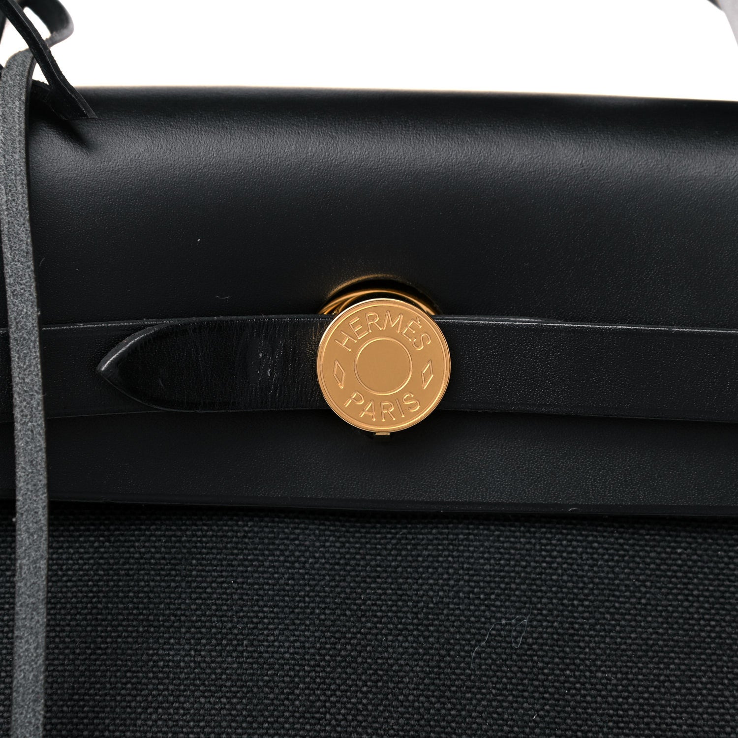 Hermes Military Toile Vache Hunter Herbag Zip PM 31 Black 9 of 17