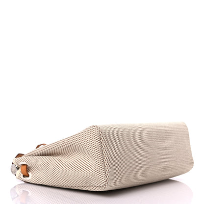 Hermes Toile Vache Calfskin Herbag 30 PM Black Natural 5 of 16