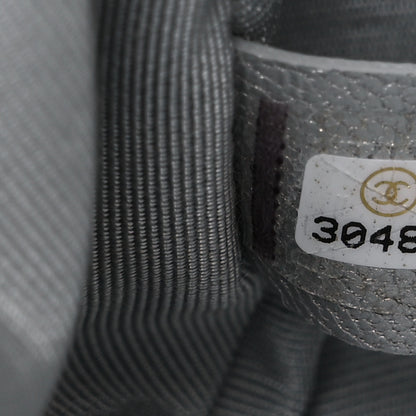 Chanel Metallic Goatskin Quilted Medium Chanel 19 Flap Silver 7 of 10