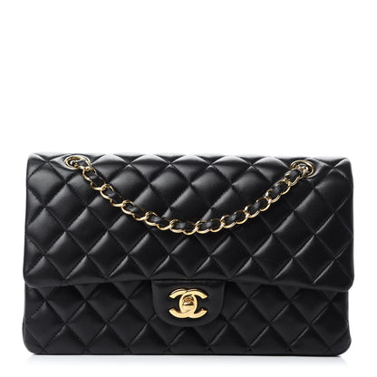 Chanel Lambskin Quilted Medium Double Flap Black 1 of 13