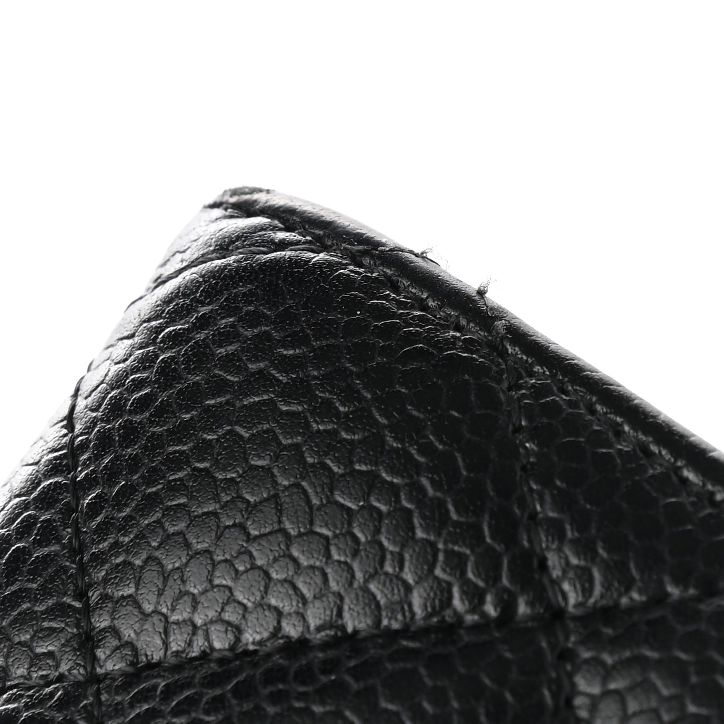 Caviar Quilted Large Gusset Flap Wallet Black
