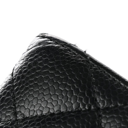 Chanel Caviar Quilted Large Gusset Flap Wallet Black 8 of 9