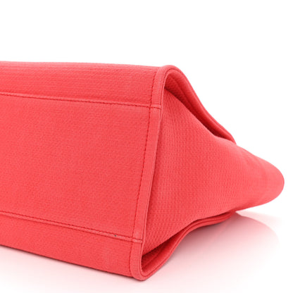 Chanel Canvas Large Deauville Tote Red 13 of 14