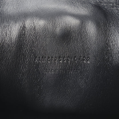 Saint Laurent Patent Calfskin Crocodile Embossed Monogram Mini Lou Camera Bag Black 7 of 10