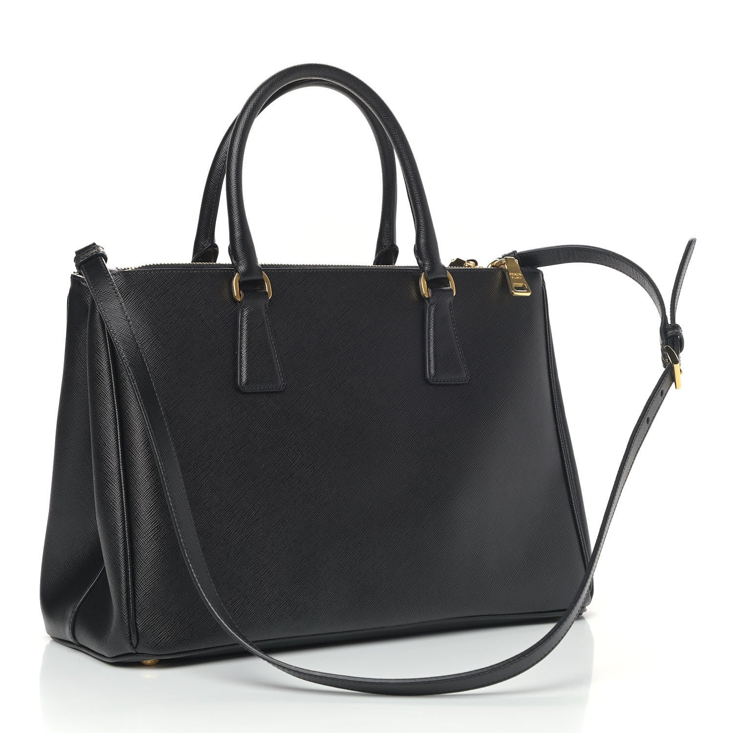 Prada Saffiano Medium Galleria Double Zip Tote Black 2 of 6