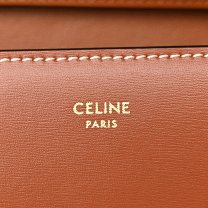 Celine Shiny Calfskin Cuir Triomphe Wallet on Chain Tan 6 of 12