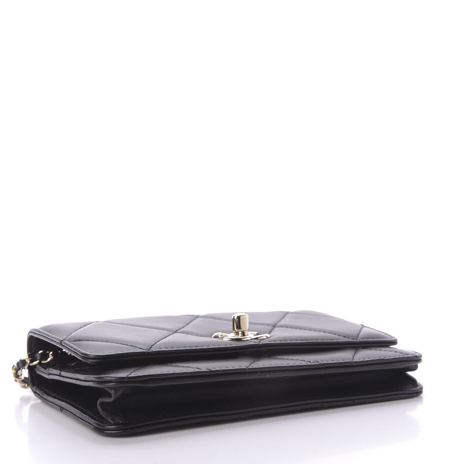 Chanel Lambskin Quilted Trendy CC Wallet On Chain WOC Black 4 of 11