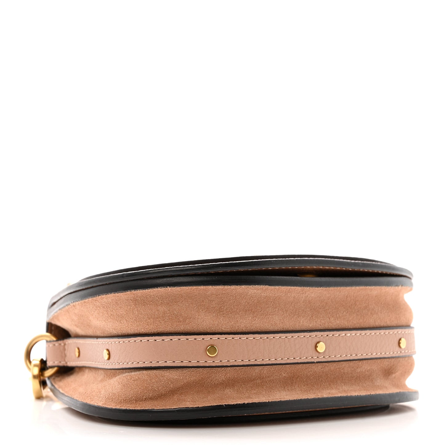 Calfskin Suede Small Nile Bracelet Bag Biscotti Beige