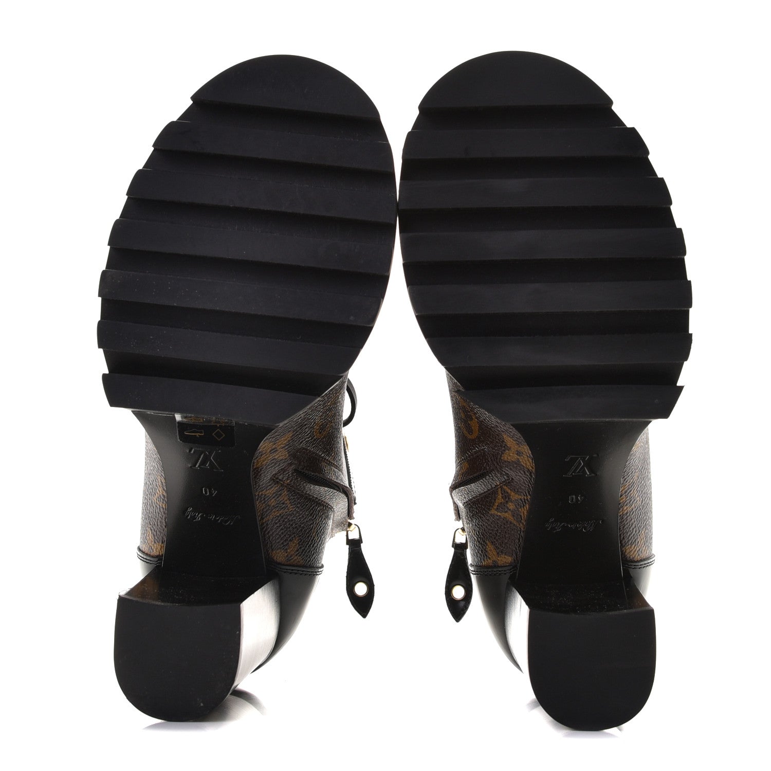 Louis Vuitton Patent Calfskin Monogram Star Trail Ankle Boots 40 Black 6 of 8