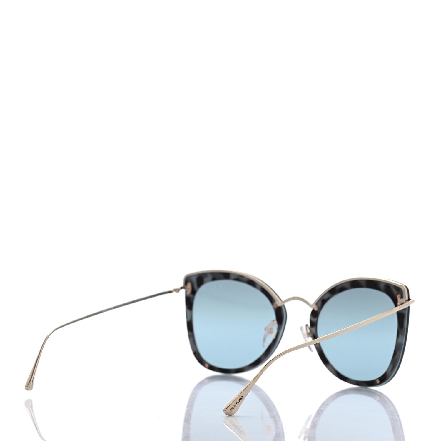 Tom Ford Charlotte Sunglasses TF657 Blue Havana 4 of 6