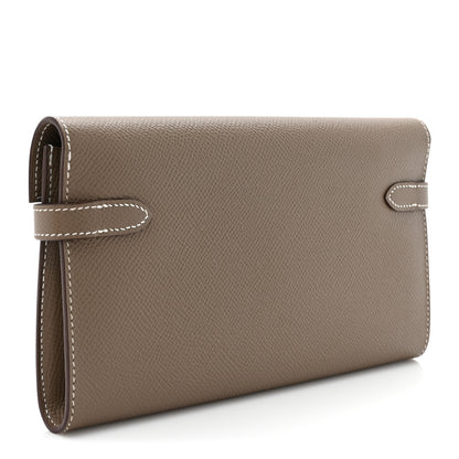 Hermes Epsom Kelly Longue Wallet Etoupe 3 of 10