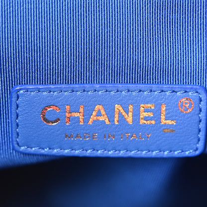 Chanel Lambskin Quilted Large 31 Shopping Bag Blue Red 6 of 10