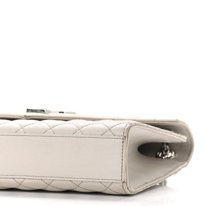 Saint Laurent Grain De Poudre Textured Mixed Matelasse Medium Triquilt Monogram Satchel Granite 9 of 21