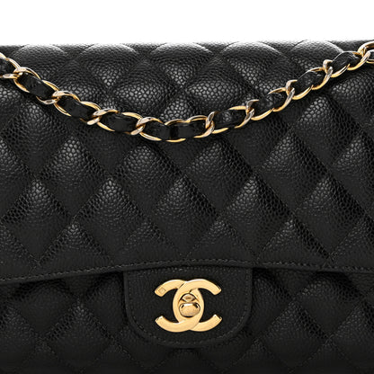 Chanel Caviar Quilted Medium Double Flap Black 8 of 10