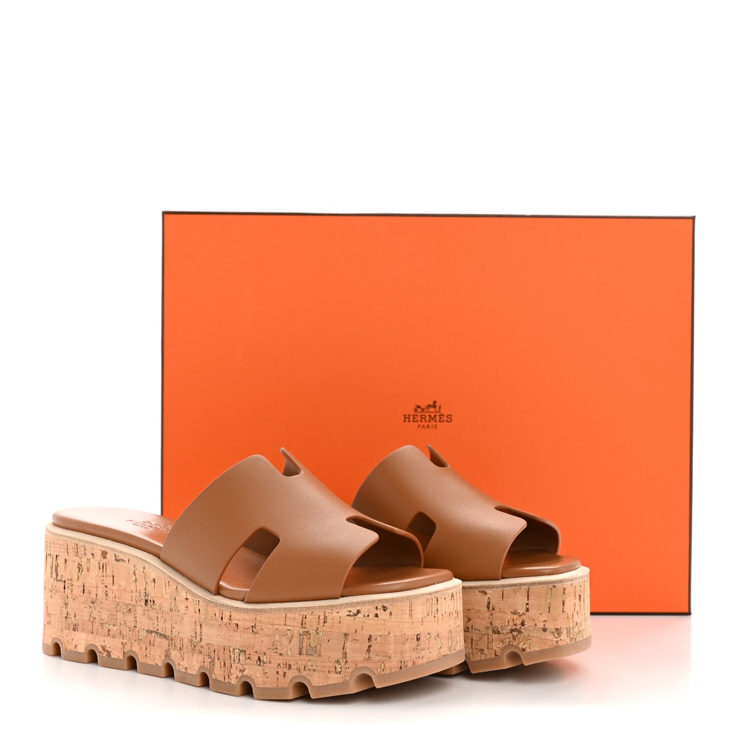 Calfskin Cork Eze 30 Sandals 35 Gold