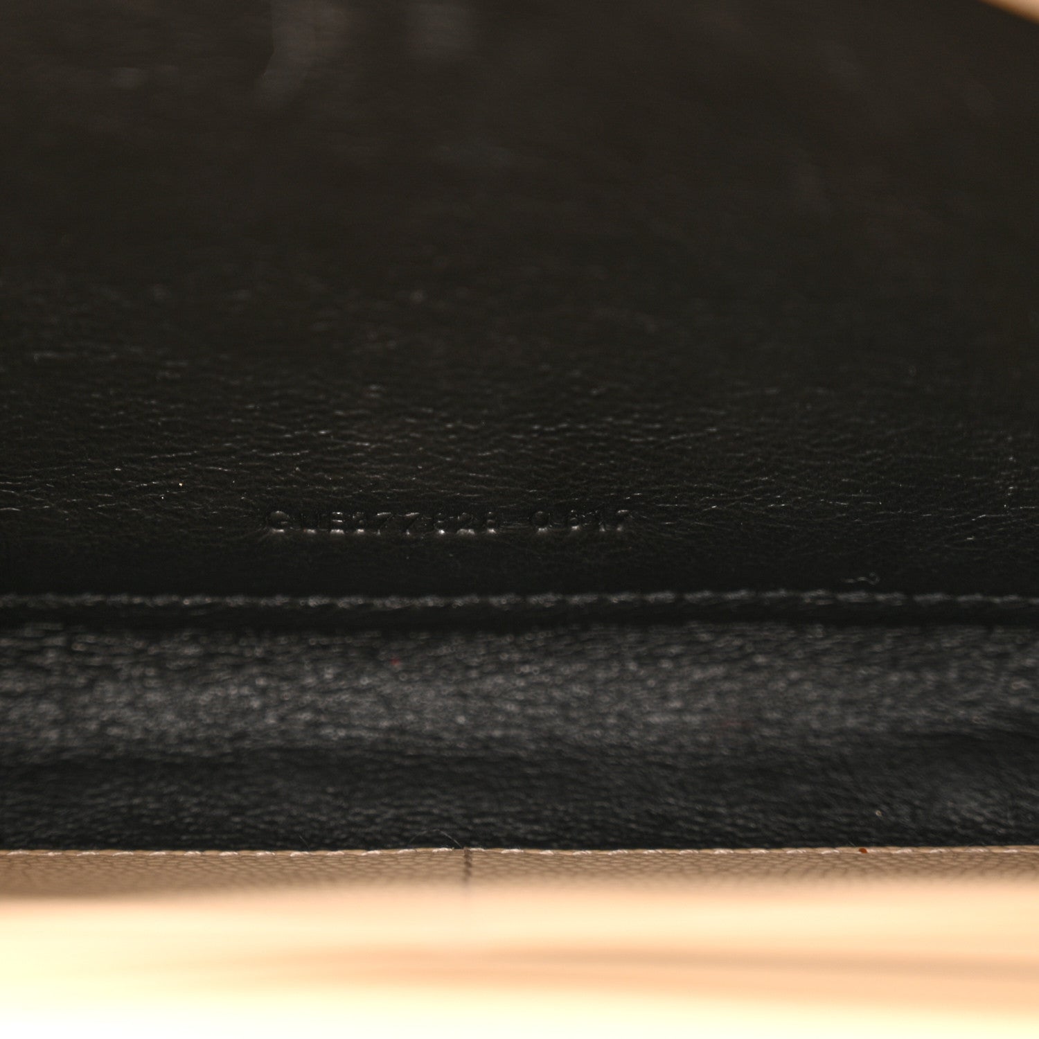 Saint Laurent Grain De Poudre Matelasse Chevron Monogram Chain Wallet Nude Powder 6 of 13