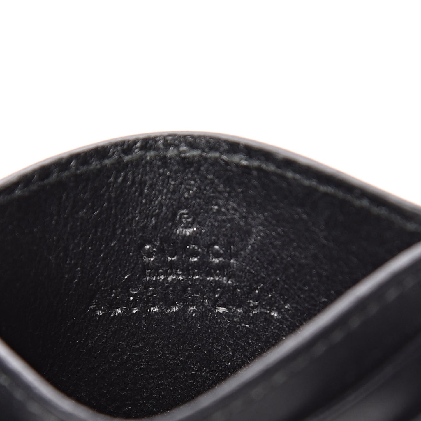 Calfskin Feline Card Holder Black