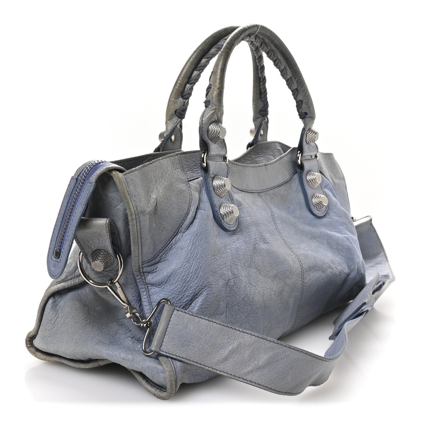 Agneau Giant 21 Silver Hardware Part Time Light Blue