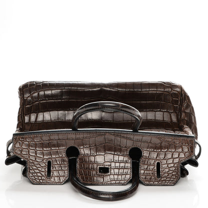 Hermes Matte Niloticus Crocodile Birkin 30 Chocolate 19 of 27